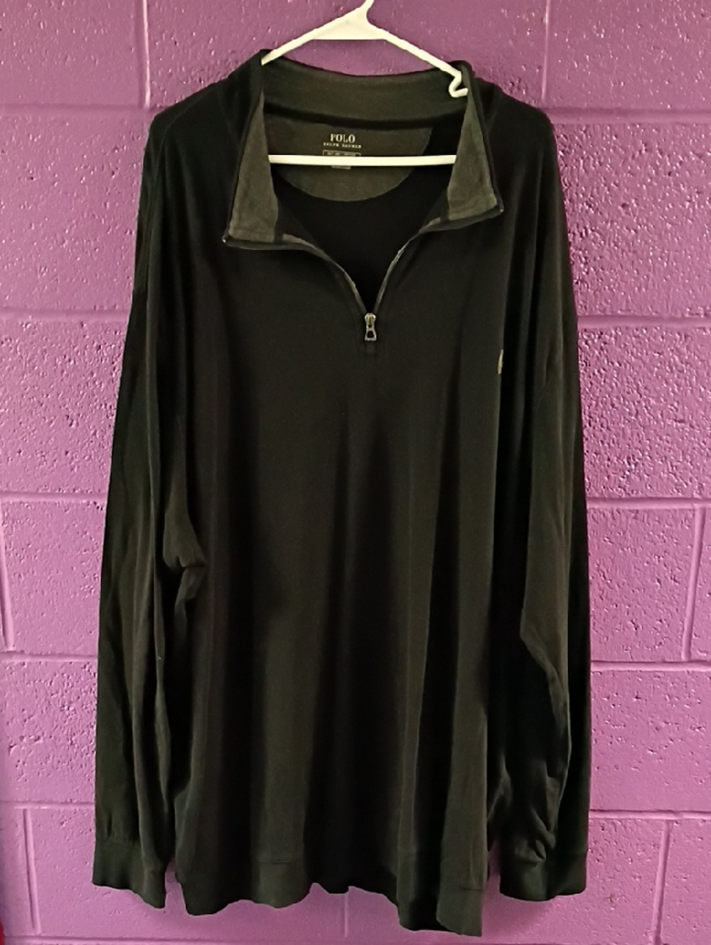 Polo by Ralph Lauren Black Graphic Logo Zip Up Pullover